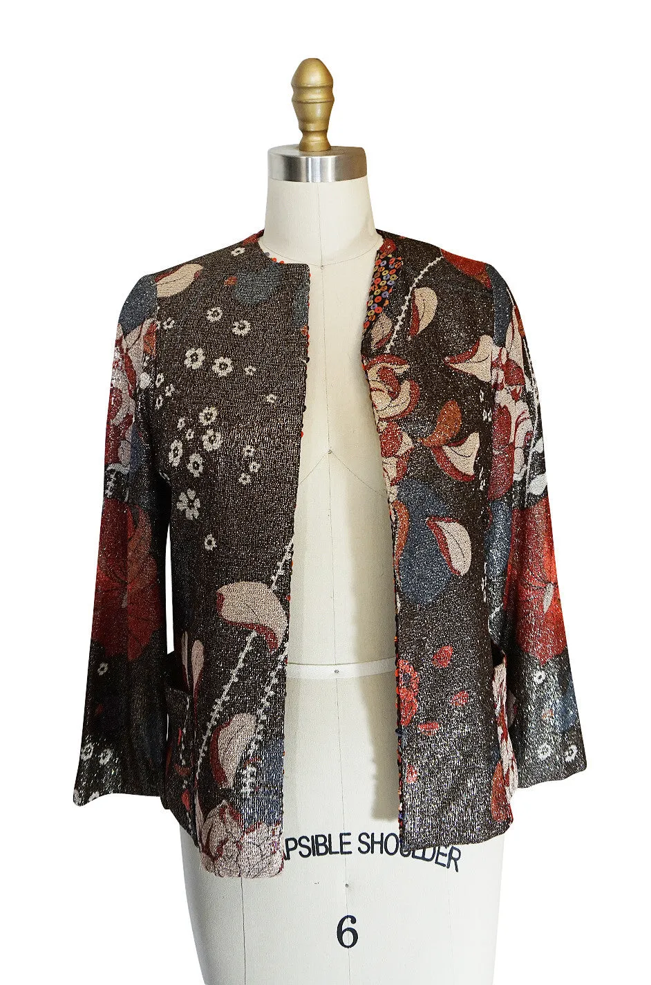 1975 Sequin & Metallic Lurex Bill Blass Dress Set