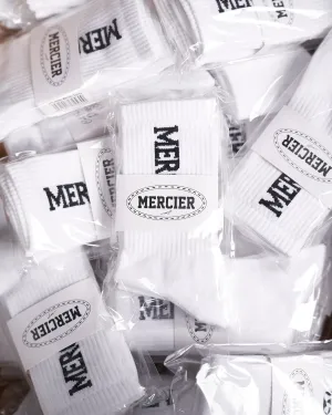2Pack White Mercier Socks