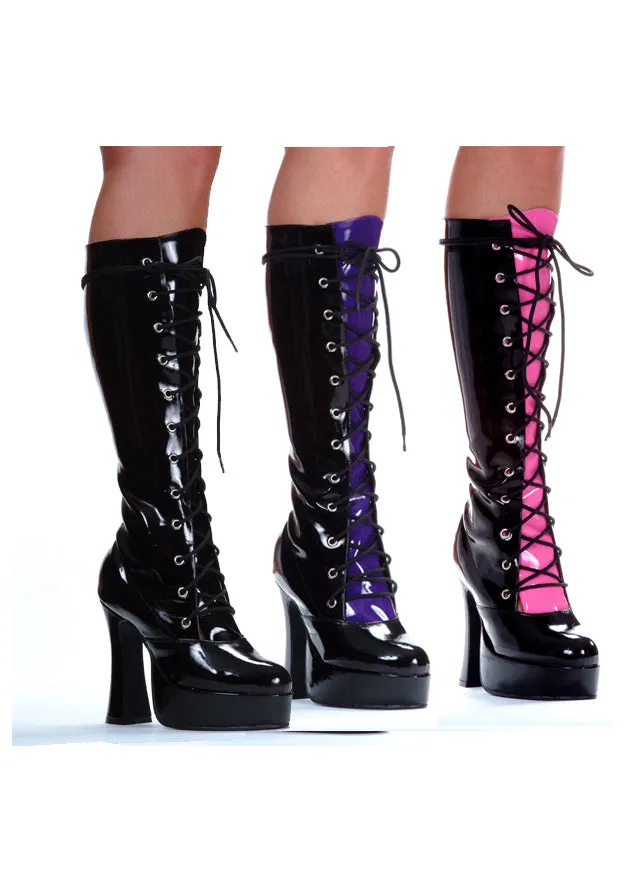 5.5 Heel  Knee High Boot W/4 Color Tounge.