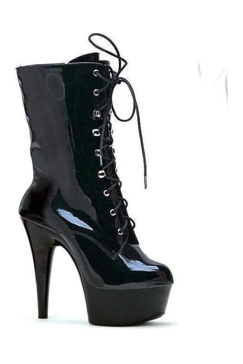 609-DIANA Ankle Boots  | Black  Patent