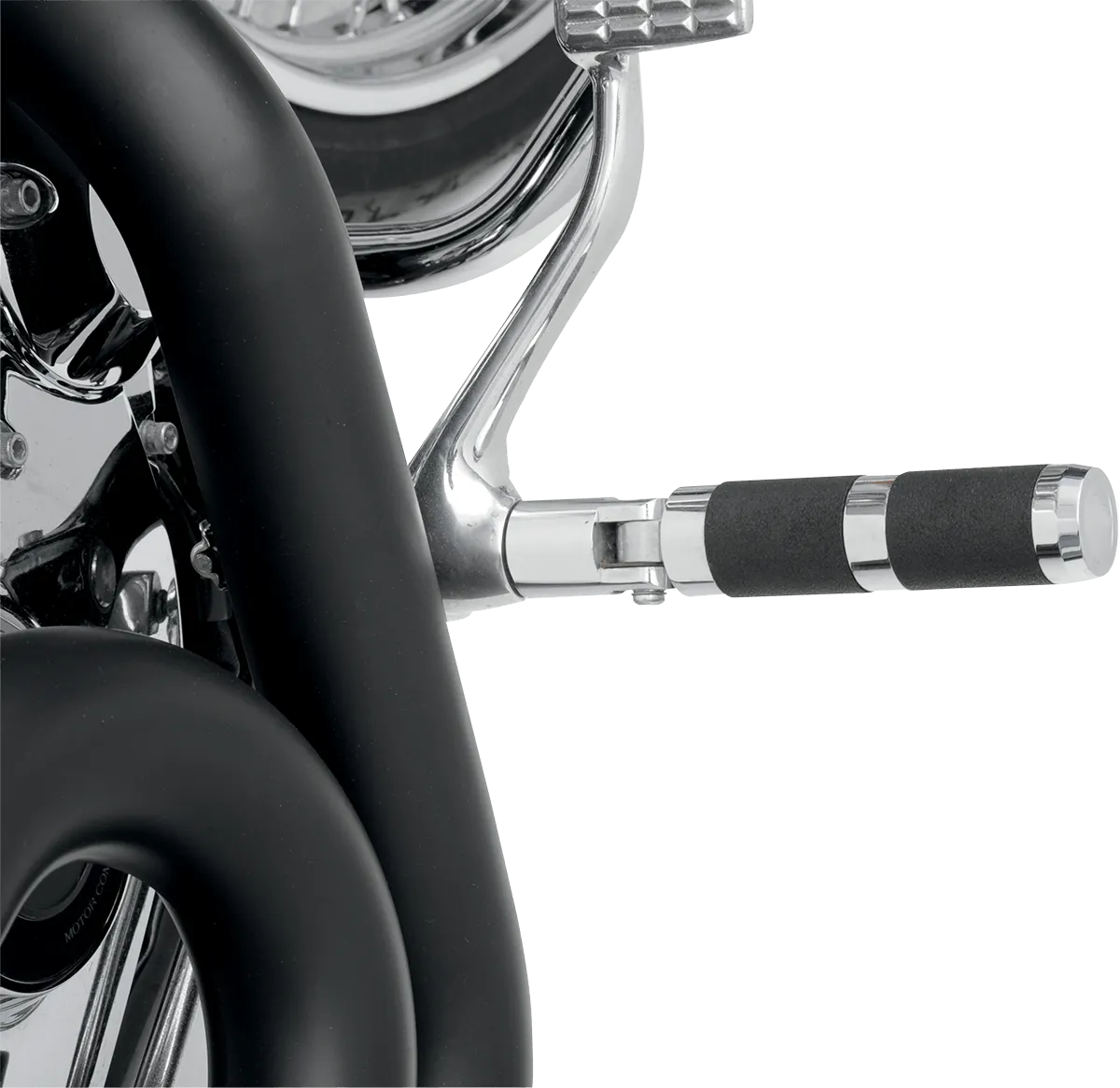 Accutronix RP111-RC Chrome Footpegs - Rubber - Male Mount - 5-1/2in.