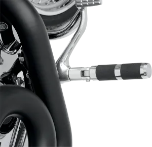 Accutronix RP111-RC Chrome Footpegs - Rubber - Male Mount - 5-1/2in.