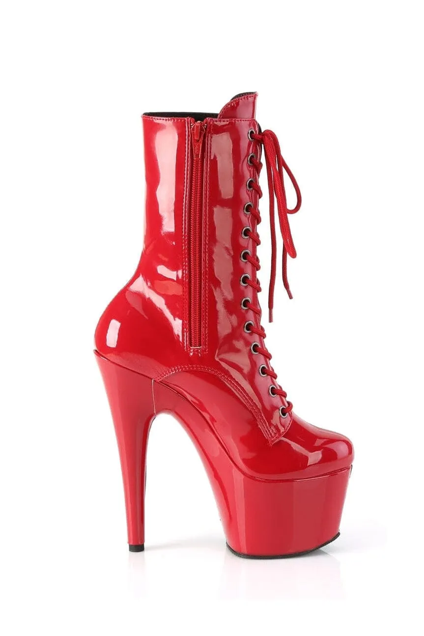 ADORE-1040TT Red Patent Ankle Boot