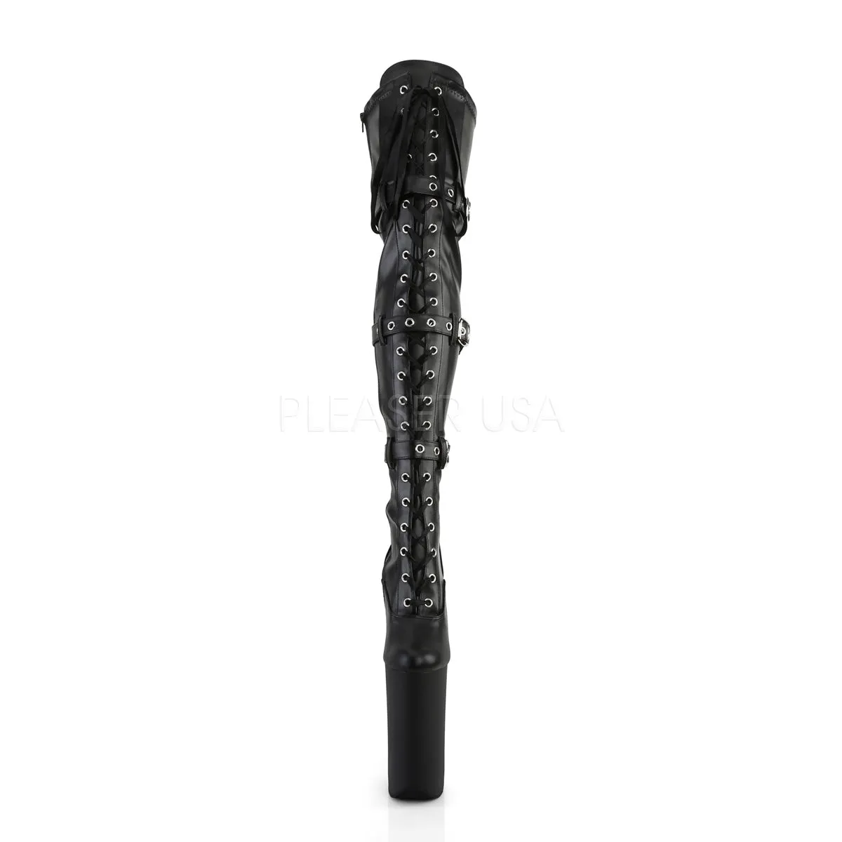 BEYOND-3028  Black Str Faux Leather/Black Matte