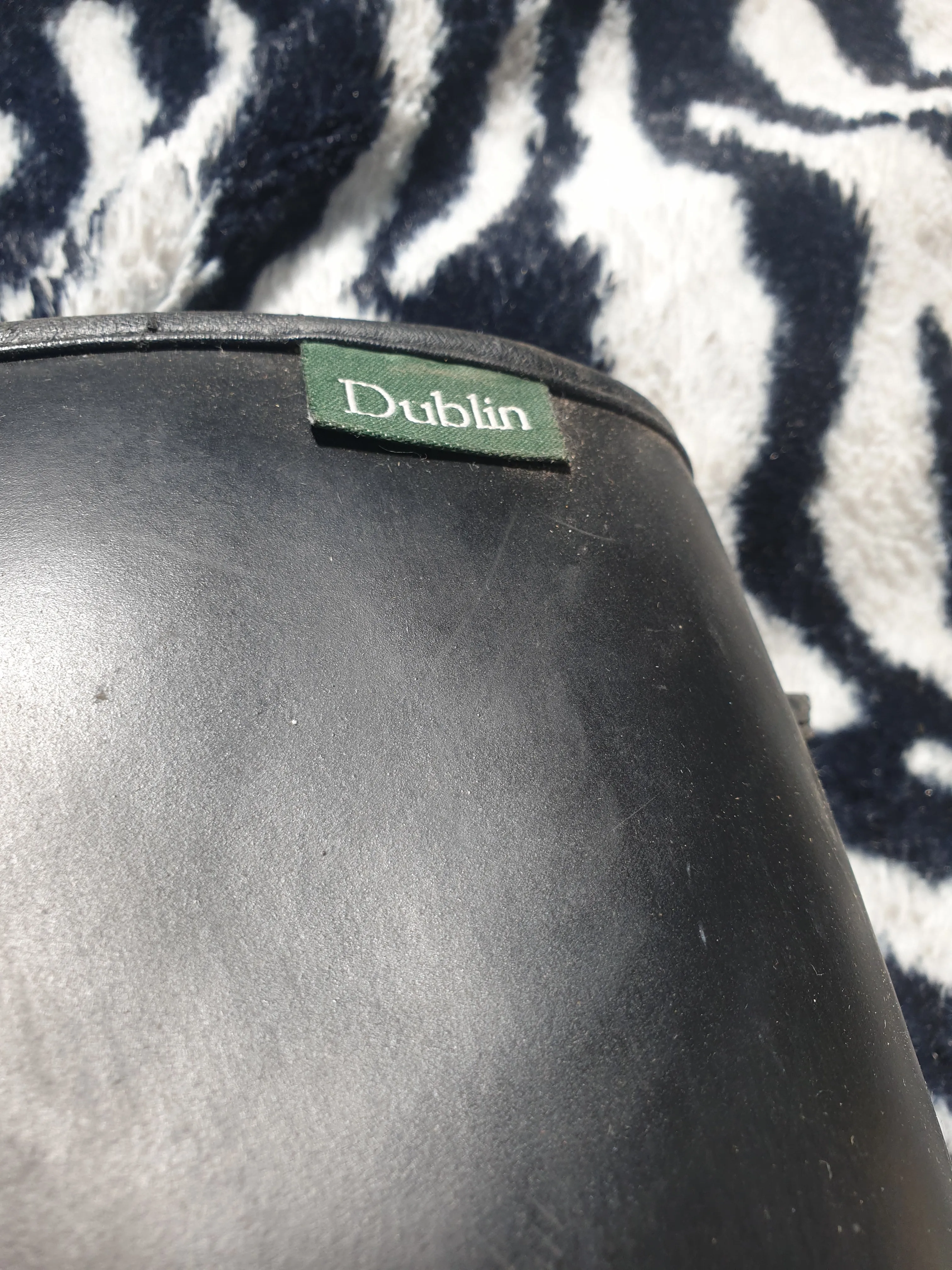 Black Dublin size 4 long rubber boots FREE POSTAGE ✅