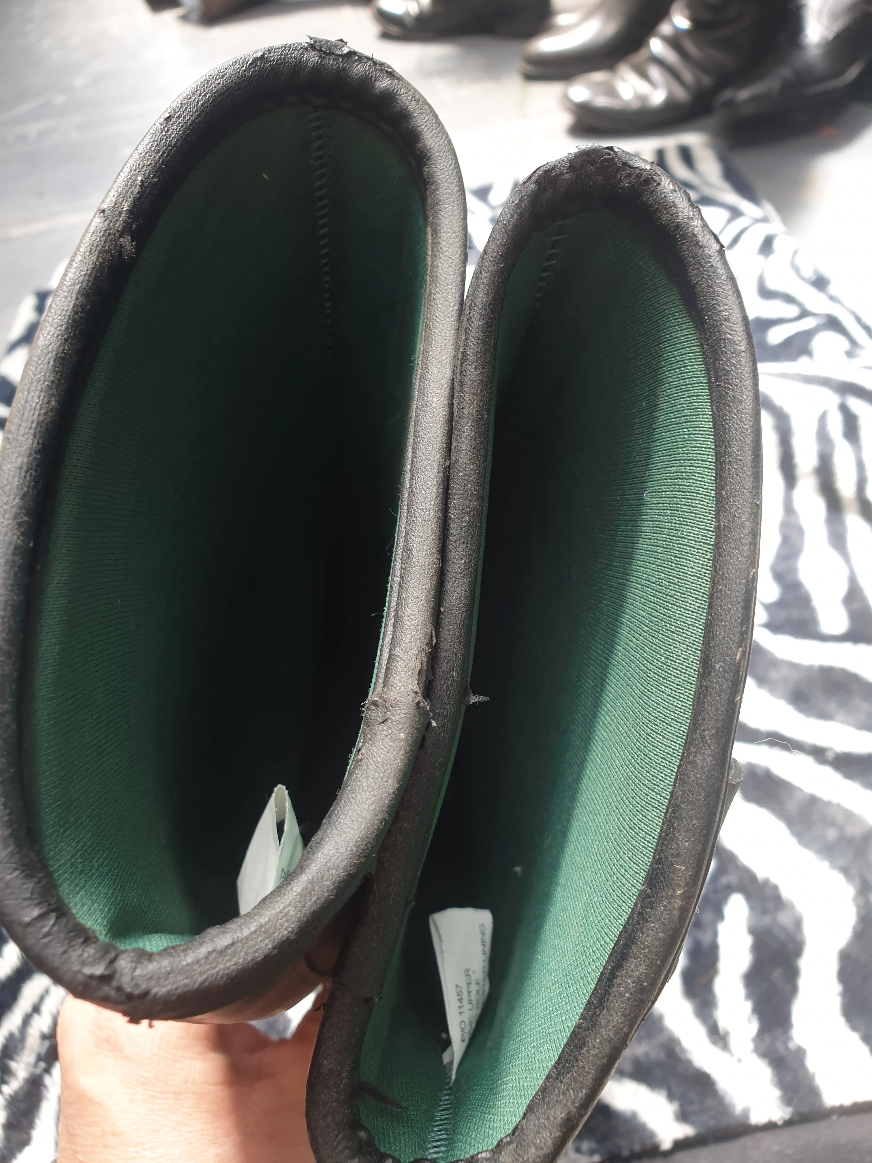 Black Dublin size 4 long rubber boots FREE POSTAGE ✅
