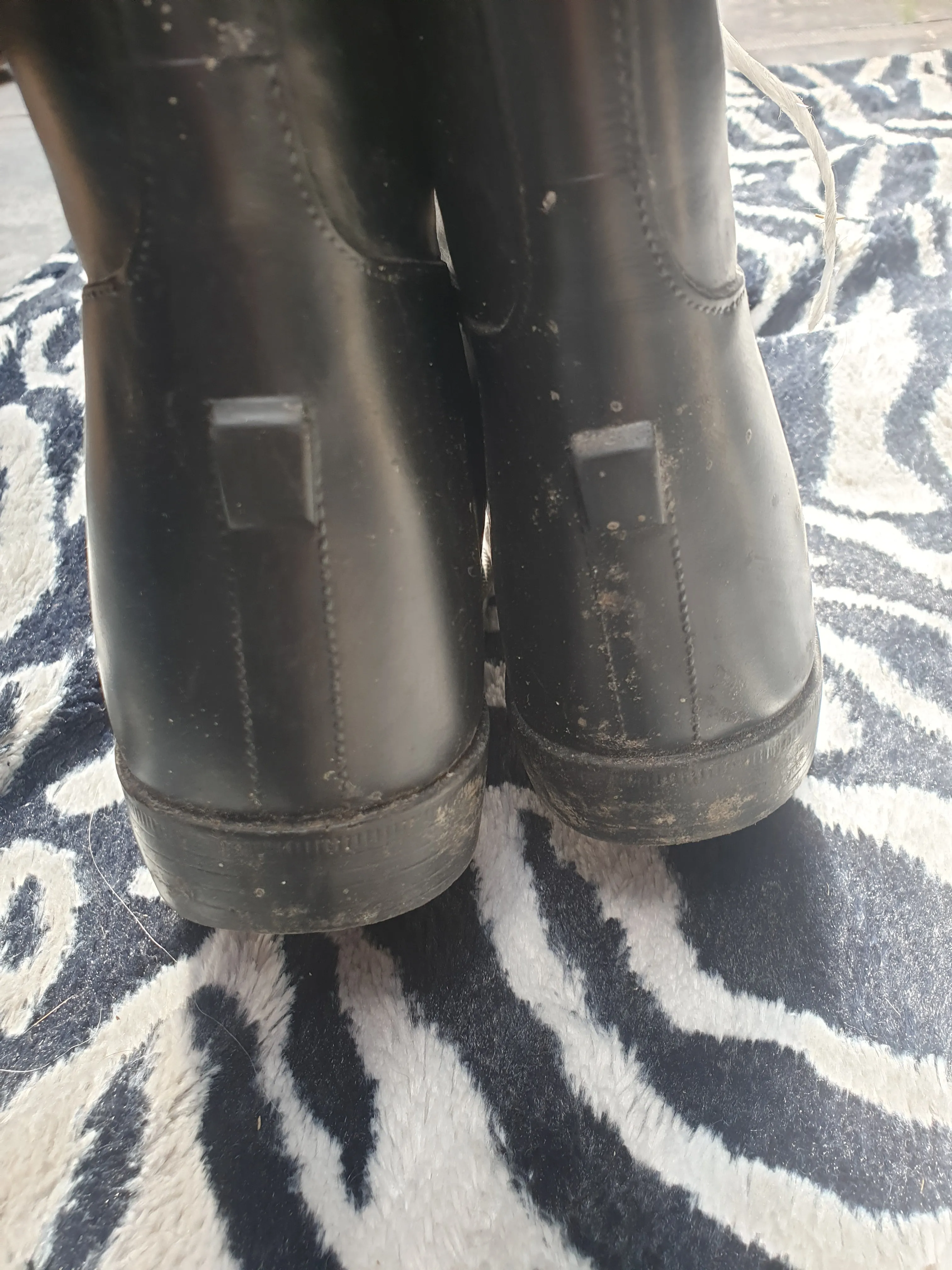 Black Dublin size 4 long rubber boots FREE POSTAGE ✅