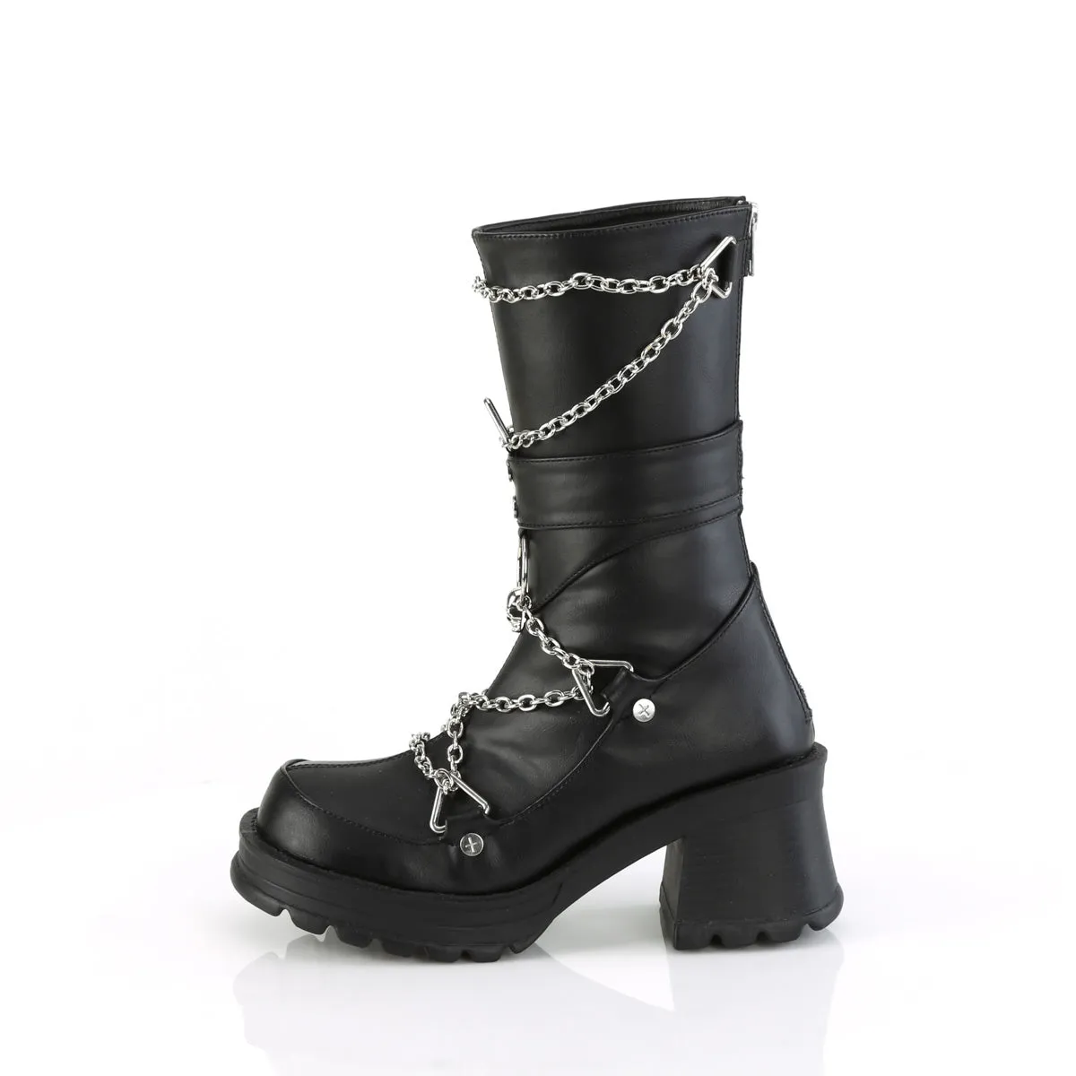 BRATTY-120  Black Vegan Leather