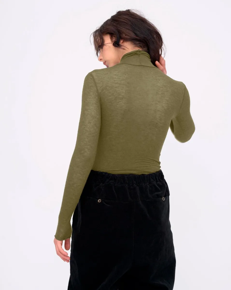 Cashmere Blend Turtleneck Top