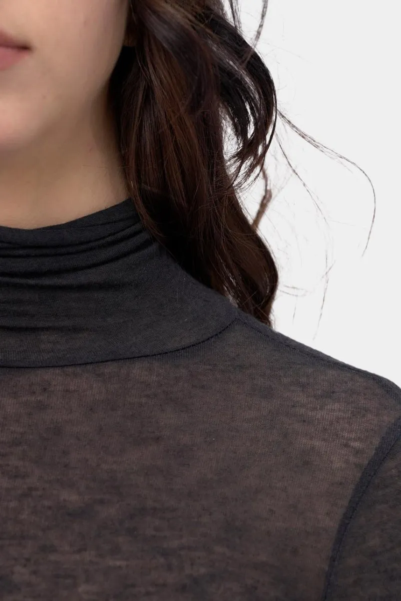 Cashmere Blend Turtleneck Top