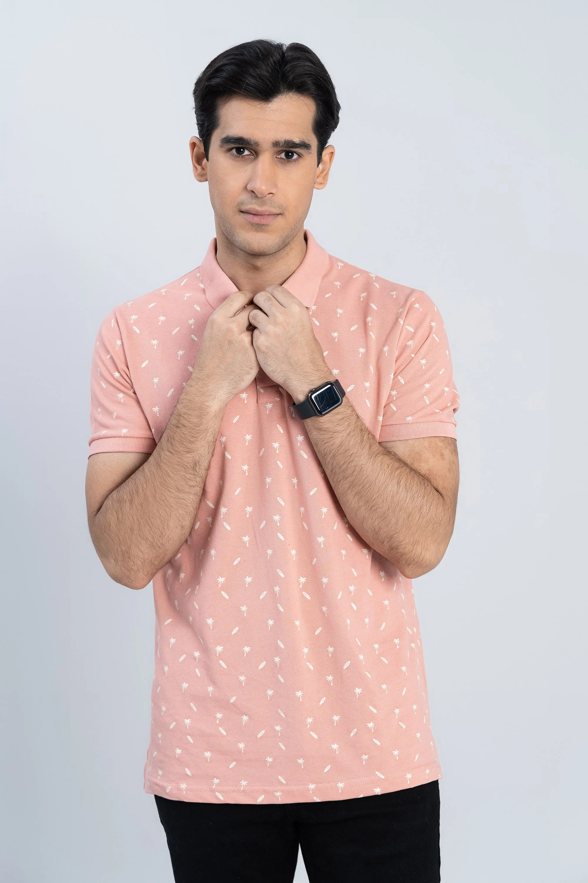 Chic Pink Collared Shirt
