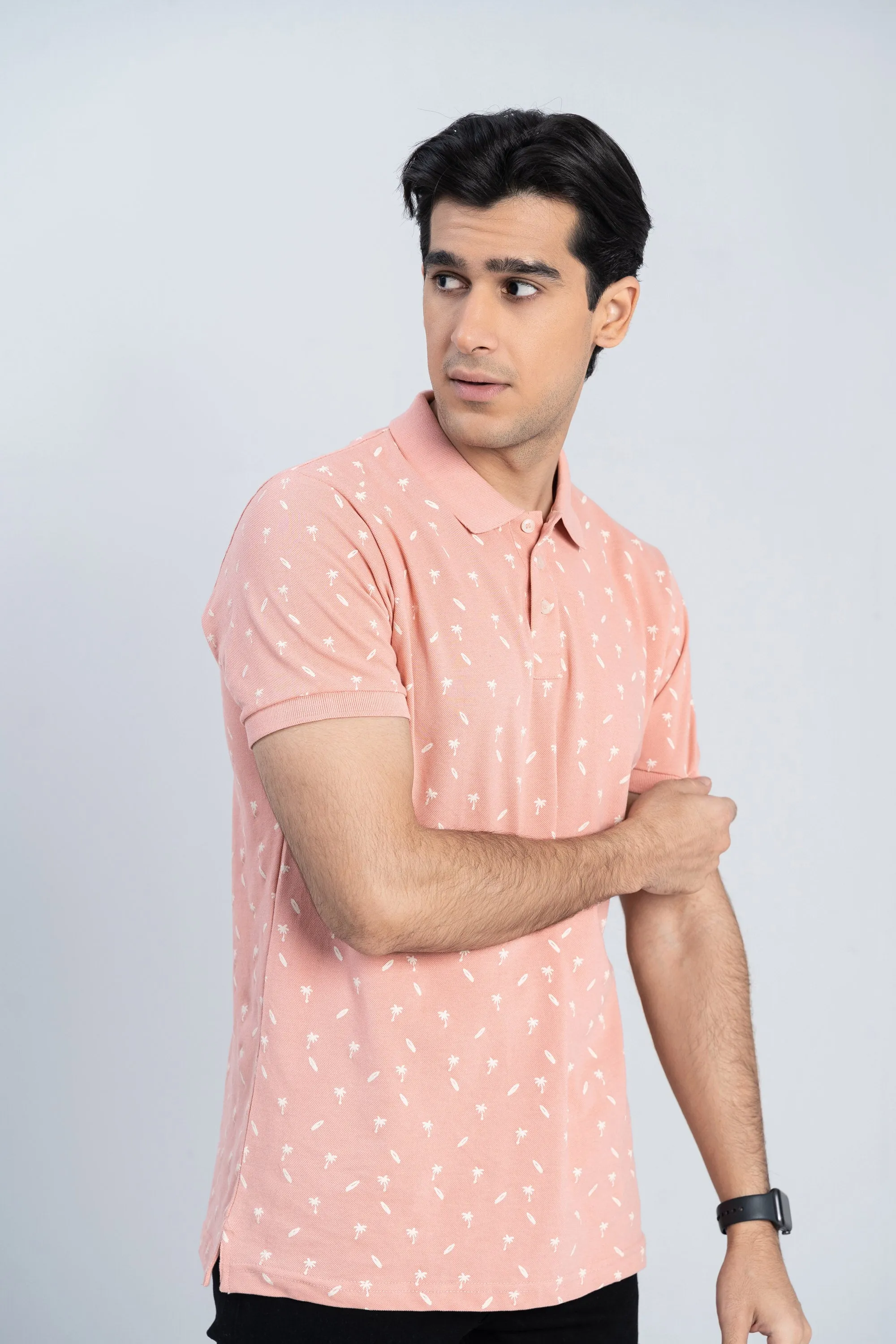 Chic Pink Collared Shirt