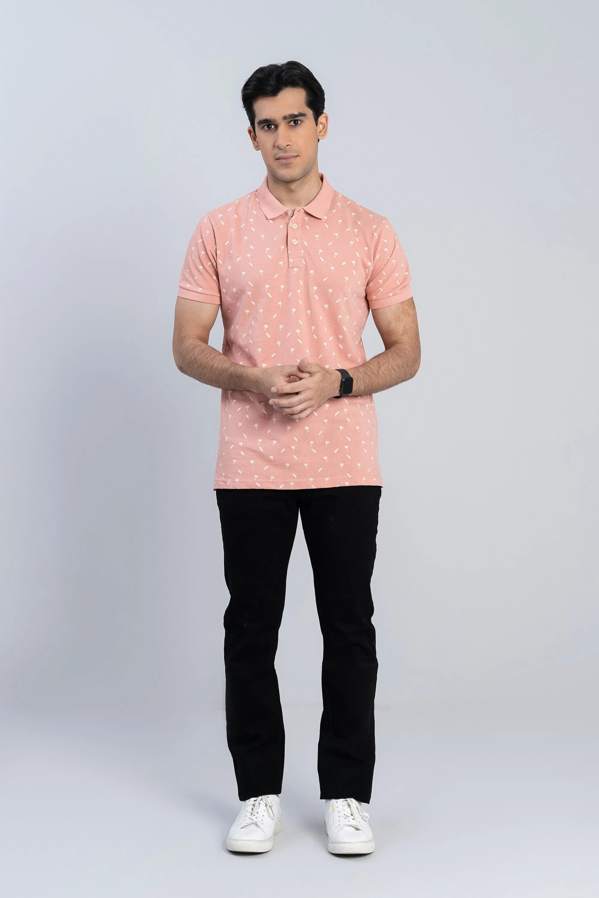 Chic Pink Collared Shirt