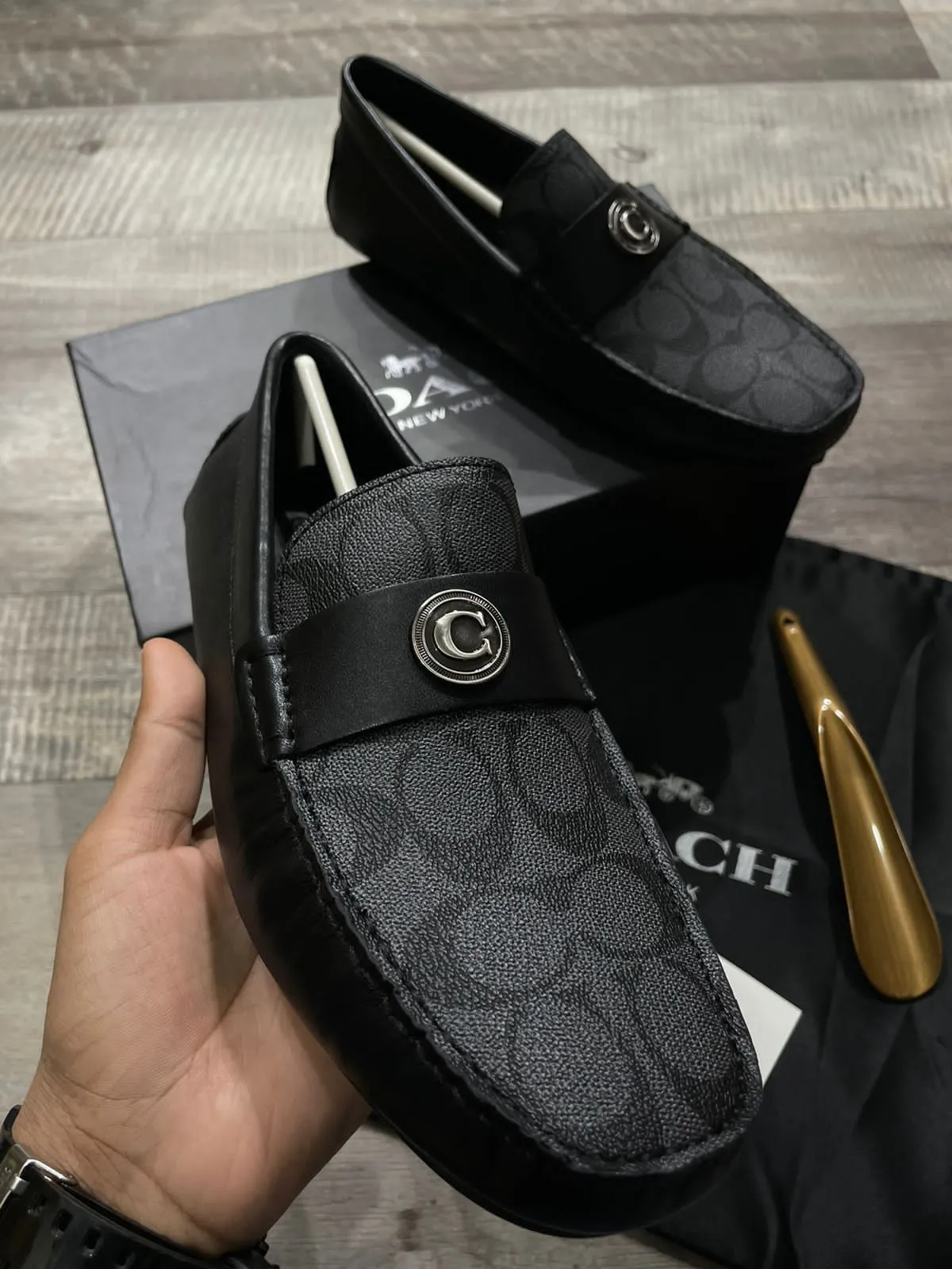 COACH || Premium Formal Calf Leather Loafers For Men