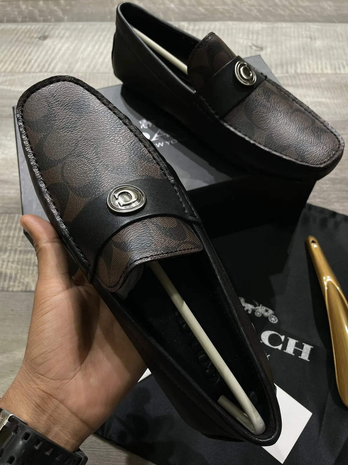COACH || Premium Formal Calf Leather Loafers For Men