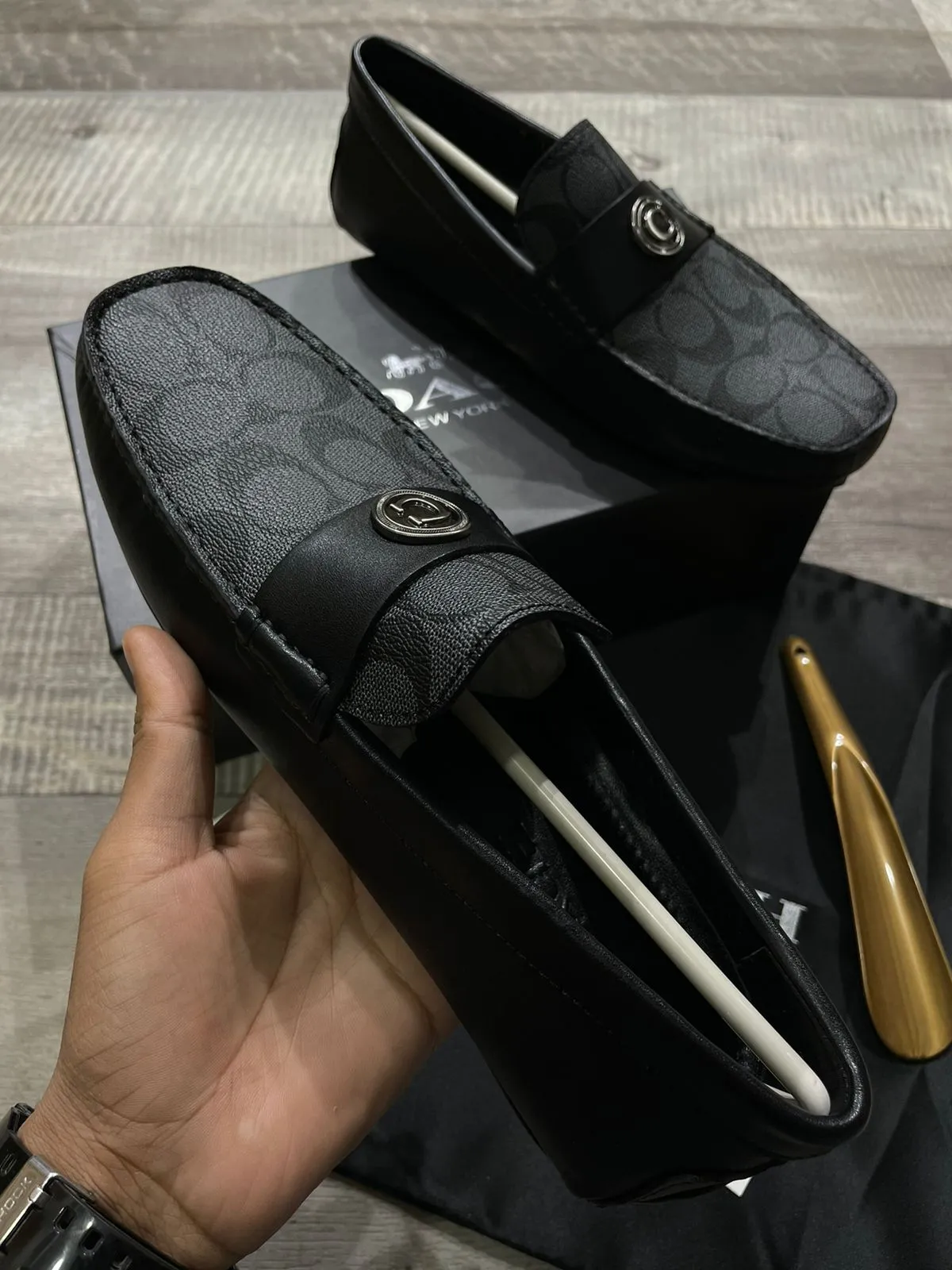 COACH || Premium Formal Calf Leather Loafers For Men