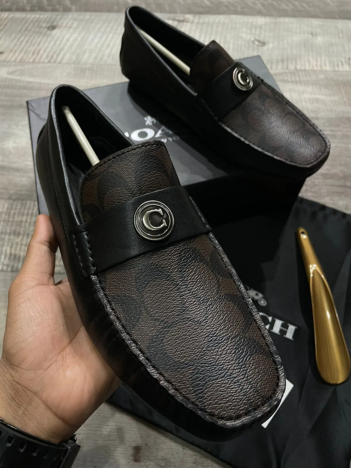 COACH || Premium Formal Calf Leather Loafers For Men