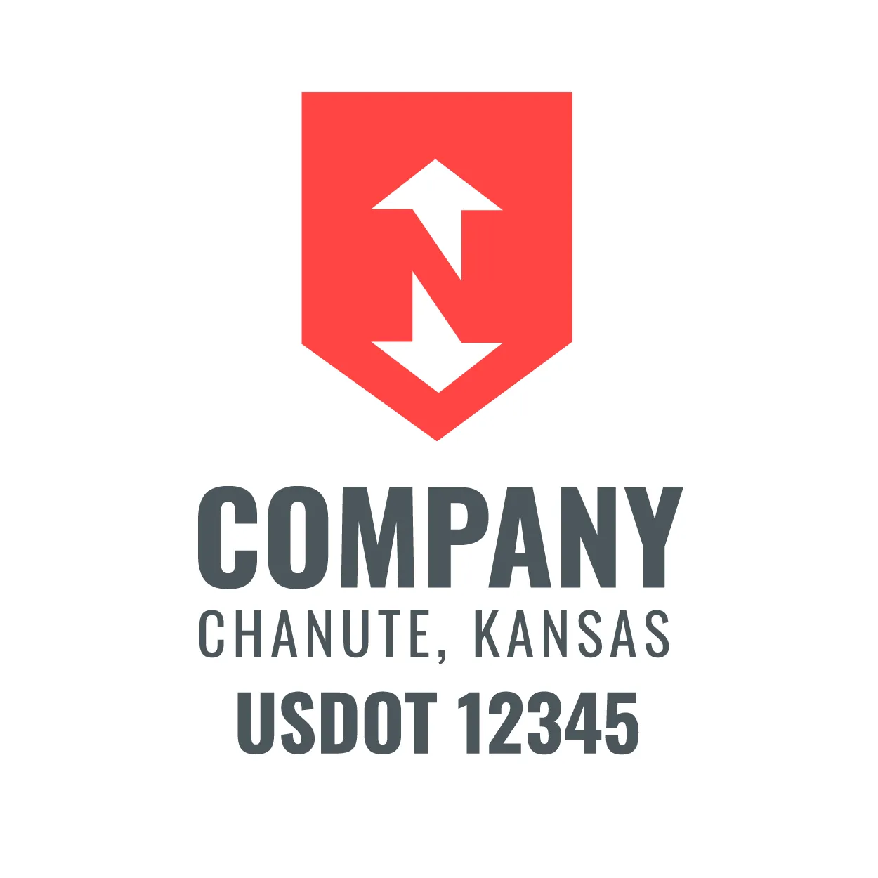 Company Name Truck Door Decal (USDOT), 2 Pack
