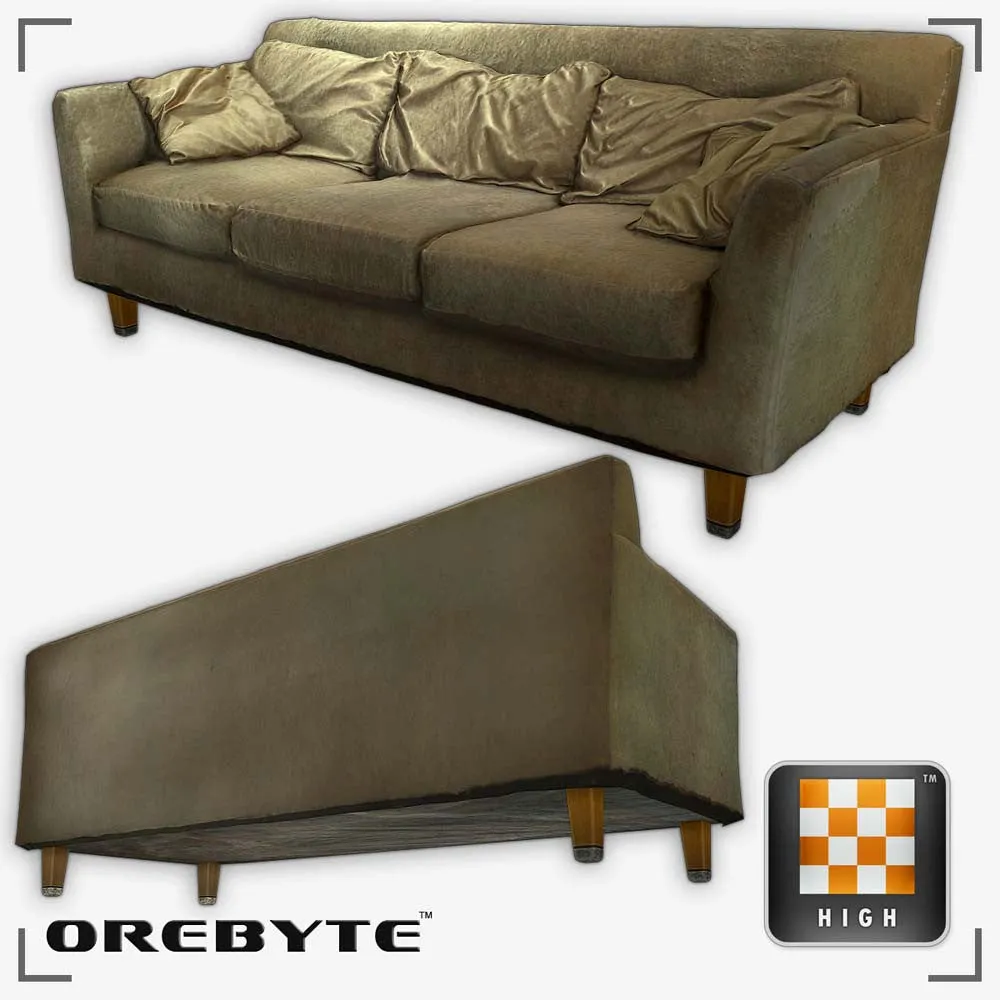 Couch Sofa Tan 01