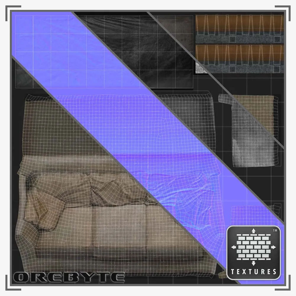 Couch Sofa Tan 01
