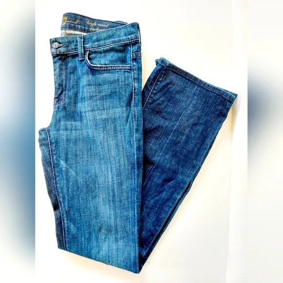 Dark Wash High Waisted Bootcut sz 29  Denim 7 for All Mankind Tall Jeans
