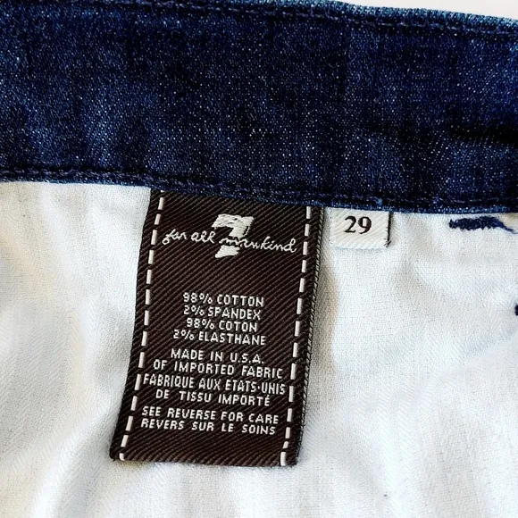 Dark Wash High Waisted Bootcut sz 29  Denim 7 for All Mankind Tall Jeans