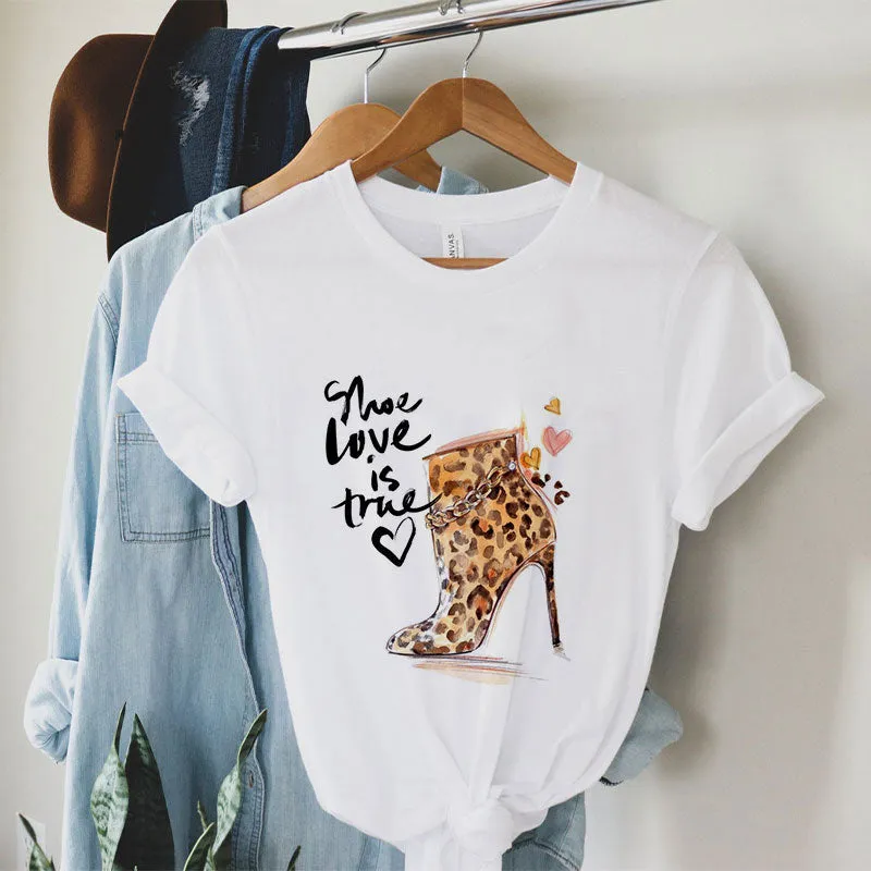 Fierce High-Heel Portrait White Tee I