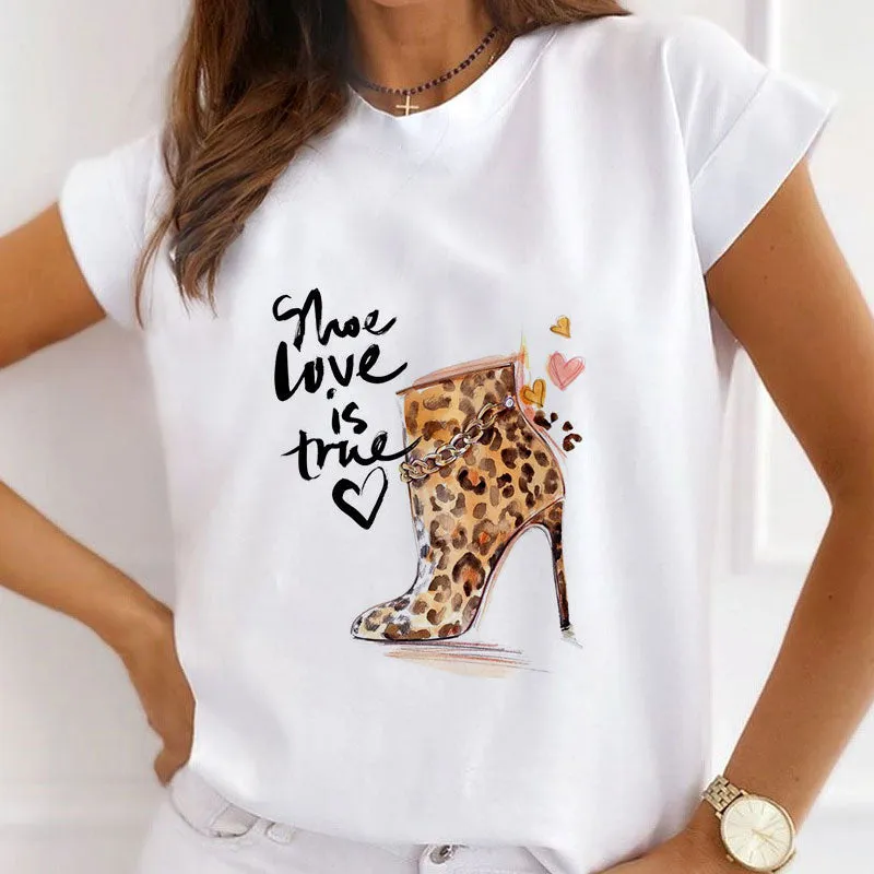 Fierce High-Heel Portrait White Tee I