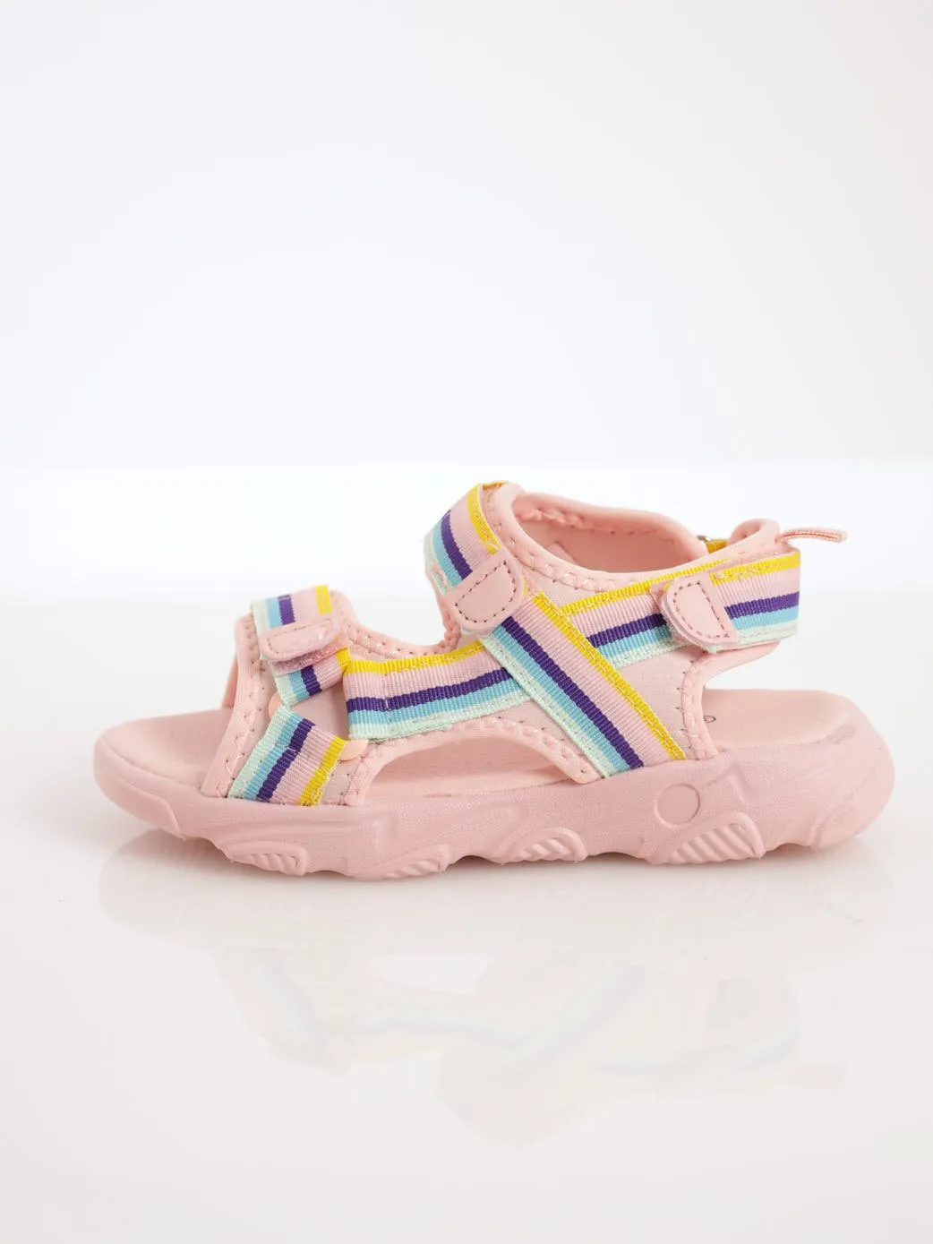 Girls Adventure Multi Striped - Sandal - Pink