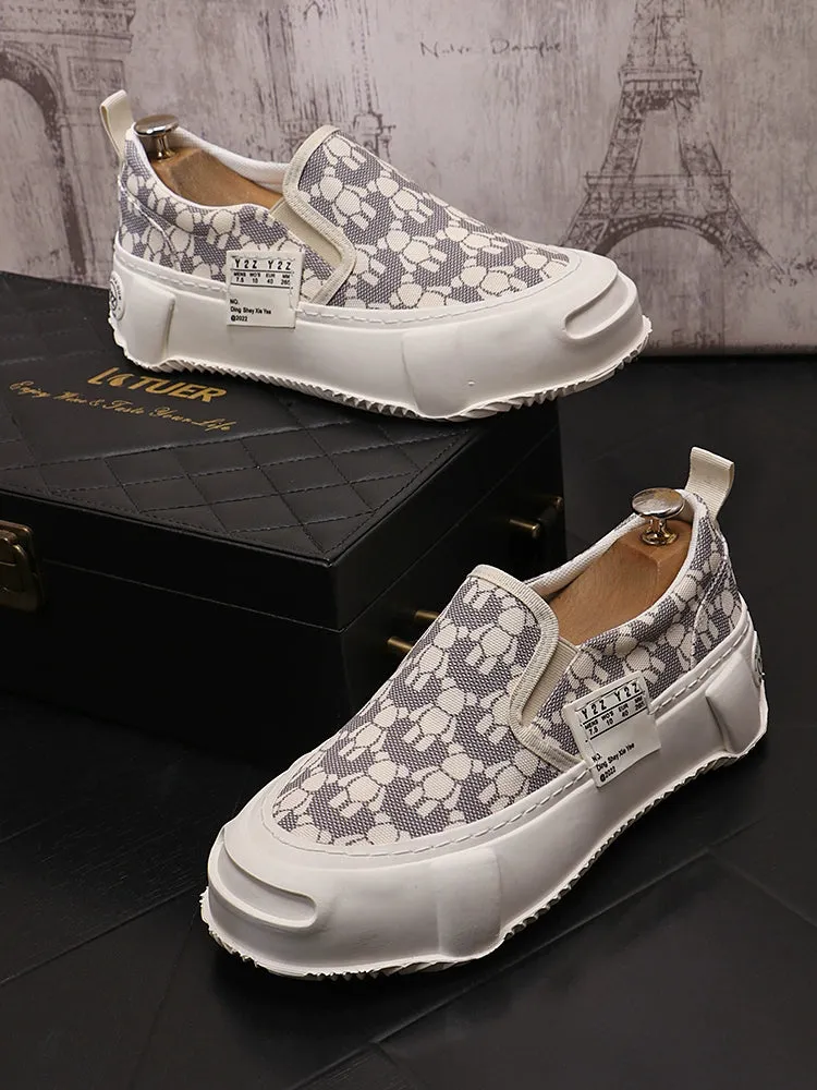 Loafers, men's fashion slip-ons, slip-ons, casual shoes, thick-sole, heightened, breathable, summer men's shoes, men's single shoes