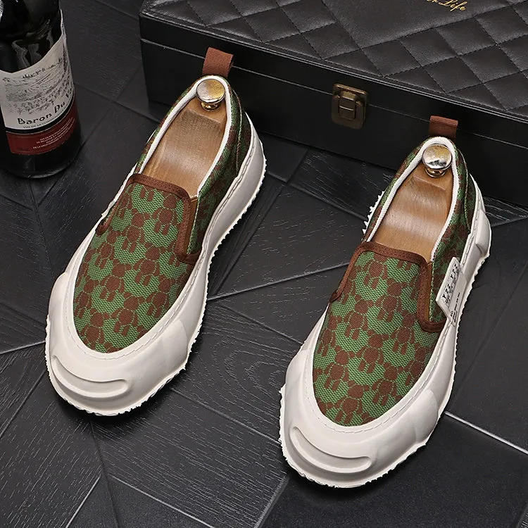 Loafers, men's fashion slip-ons, slip-ons, casual shoes, thick-sole, heightened, breathable, summer men's shoes, men's single shoes