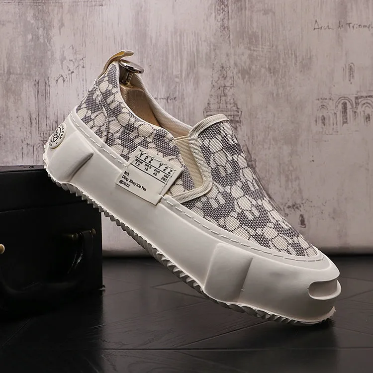 Loafers, men's fashion slip-ons, slip-ons, casual shoes, thick-sole, heightened, breathable, summer men's shoes, men's single shoes