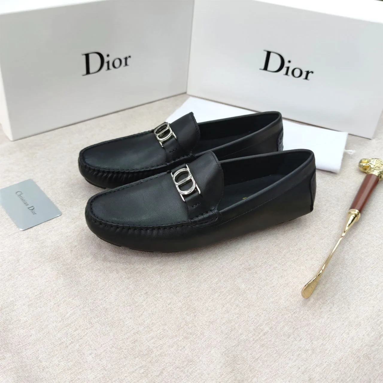 Men's Premium Loafers with Metal Initial Logo