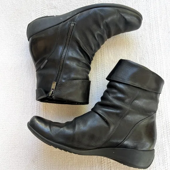 Mephisto Seddy Boots Woman 7.5 Black Leather