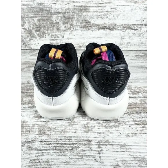 NEW Toddler Nike Air Max 90 LTR SE Off Noir/Pewter Black Sneakers Sz 5c