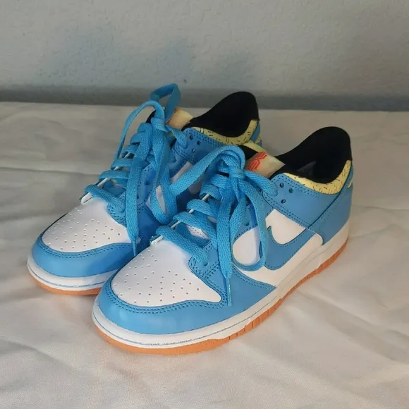 Nike X Kyrie Irving Dunk Low SE GS 'Baltic Blue Gum' Kid's Sneakers Sz 4Y