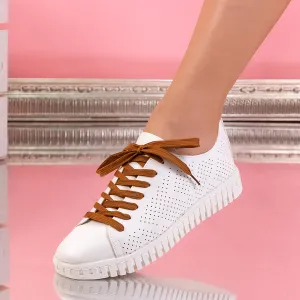 Pantofi sport Boyana - White/Camel
