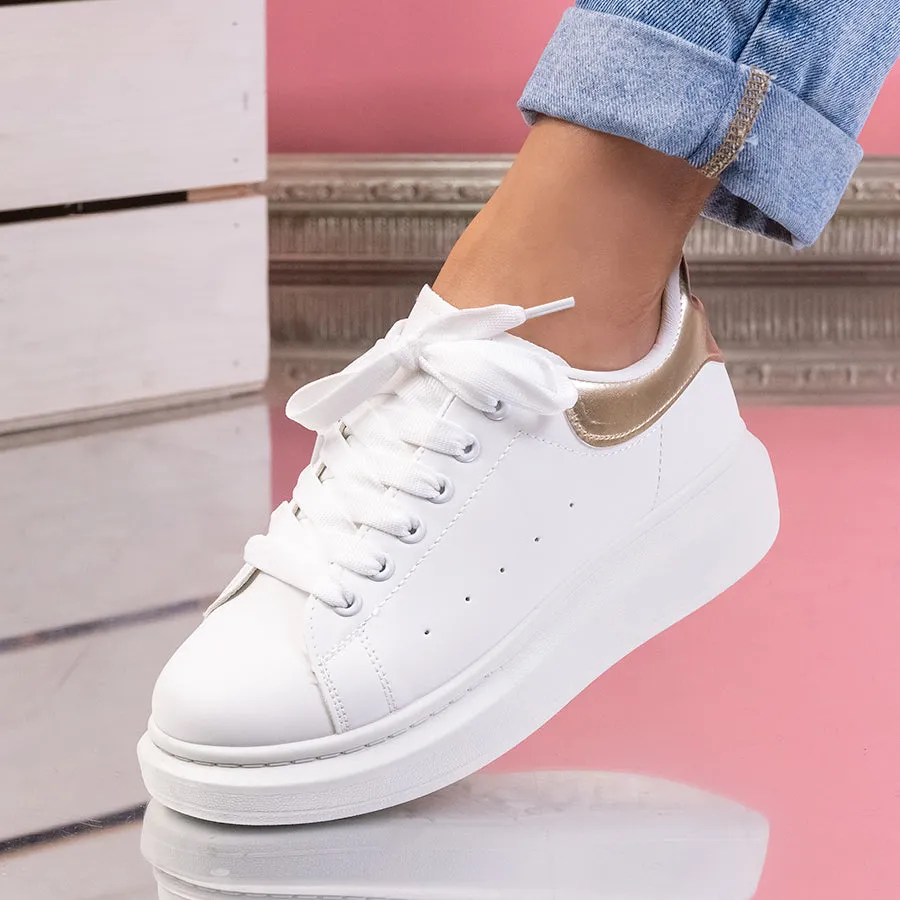 Pantofi sport Dayana - White/Gold