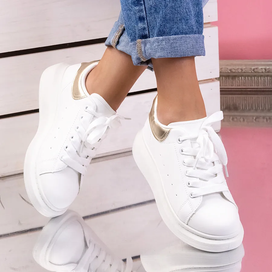 Pantofi sport Dayana - White/Gold