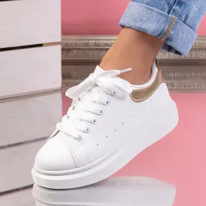 Pantofi sport Dayana - White/Gold