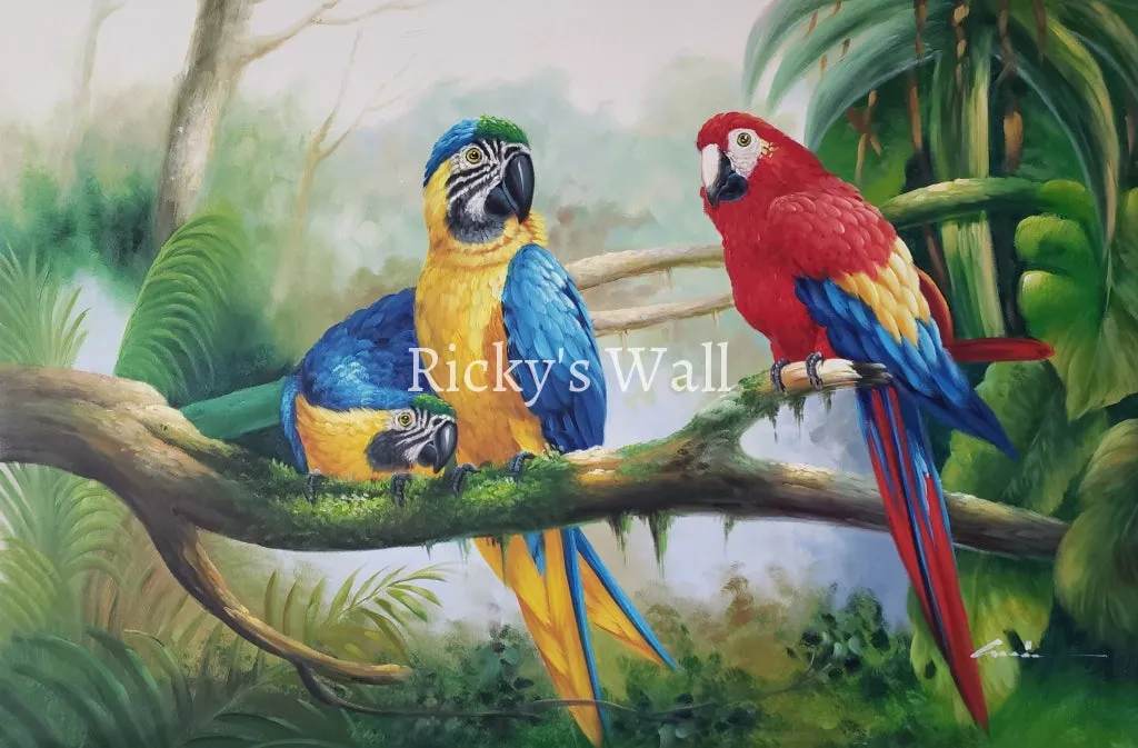 Parrots in the Wild: Covenant - HIGH PREMIUM - 36 x 24 in. by Luis Douglas