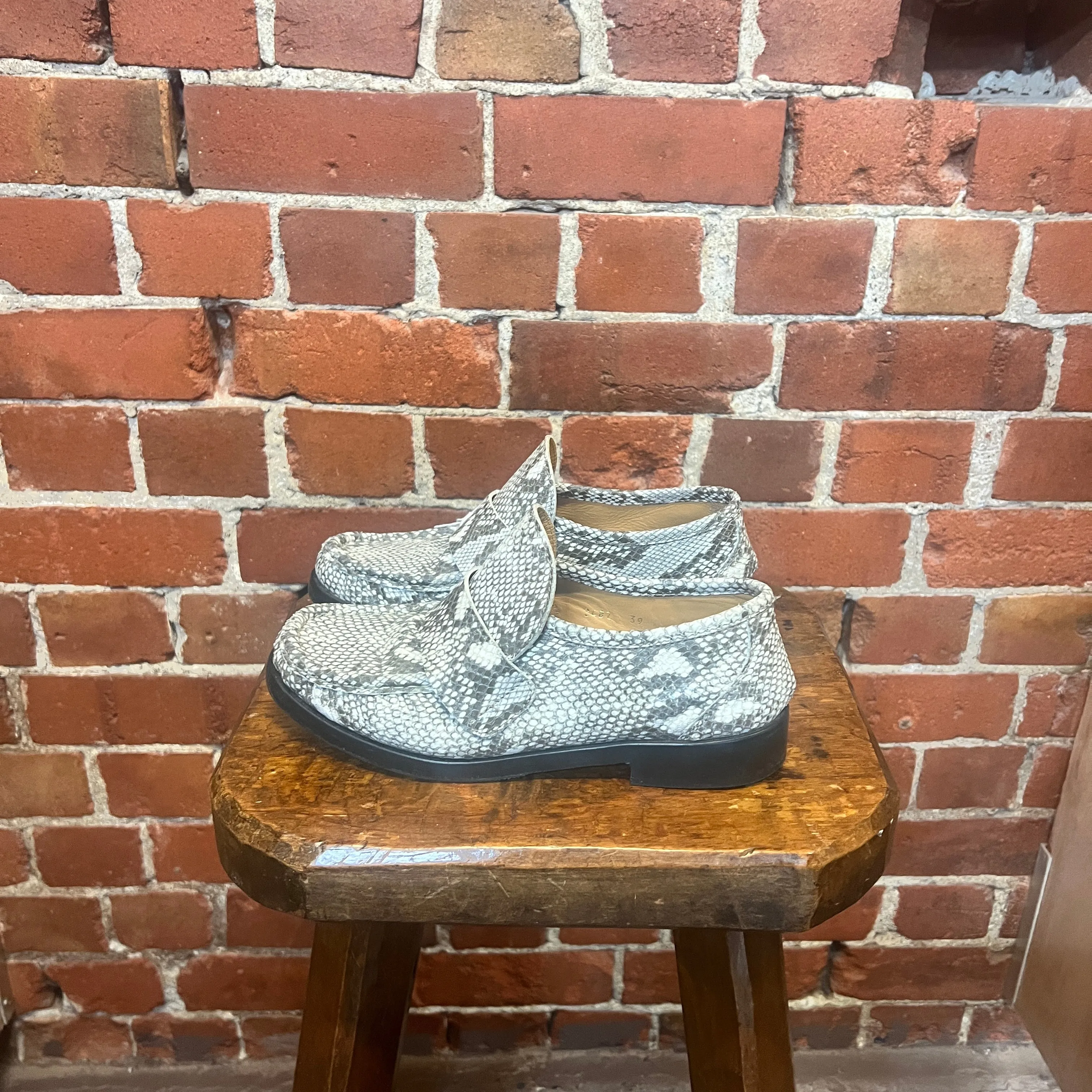 PATRICK COX 1990's snakeskin loafers 38
