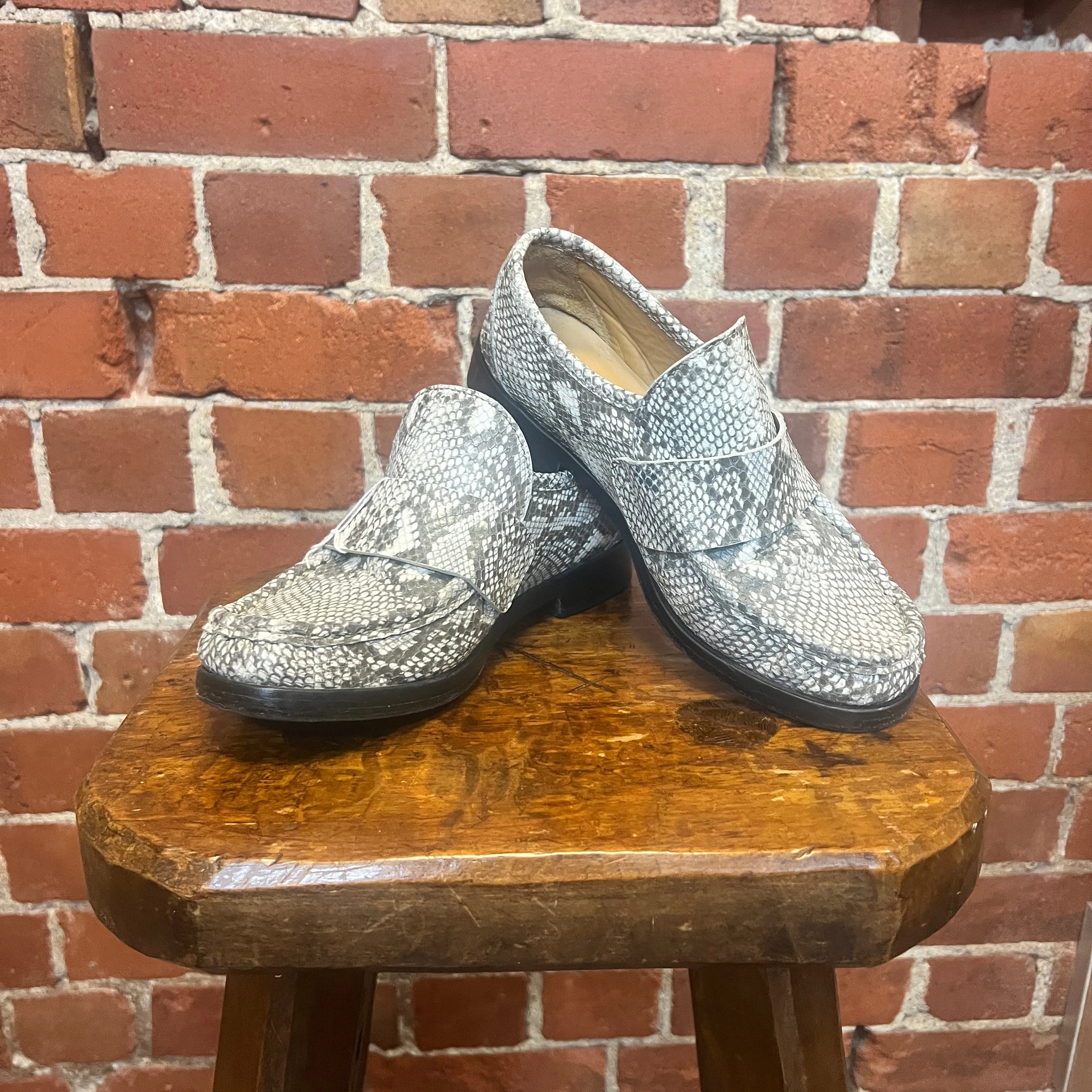 PATRICK COX 1990's snakeskin loafers 38