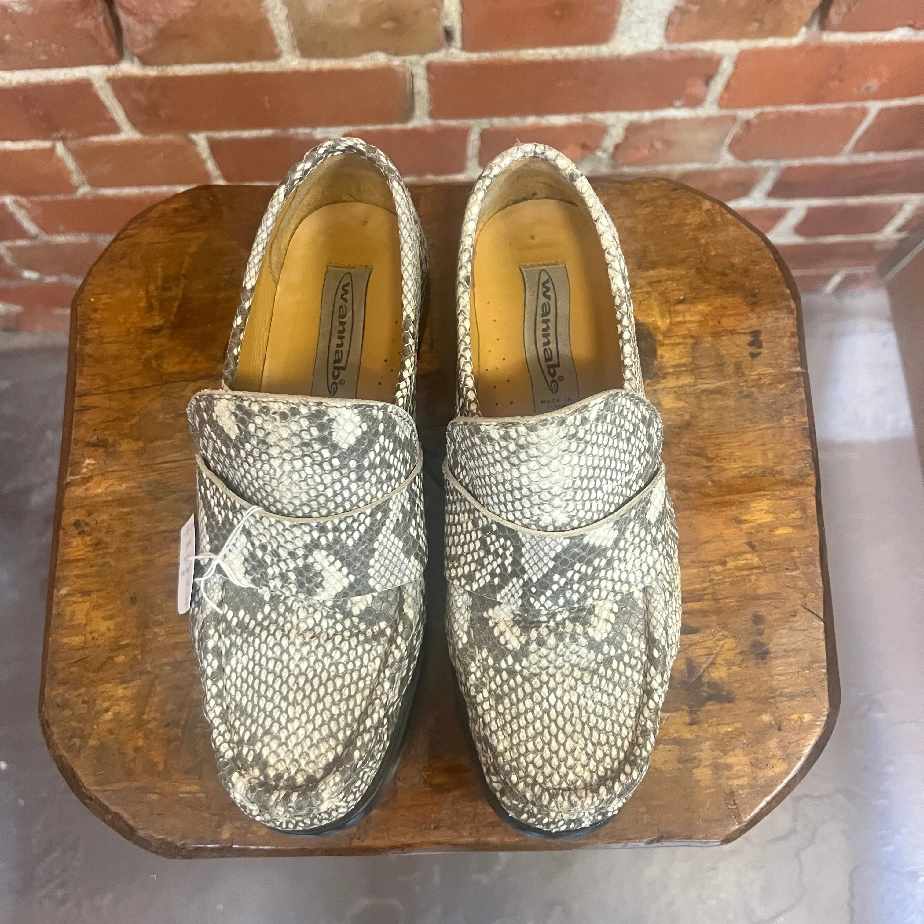PATRICK COX 1990's snakeskin loafers 38