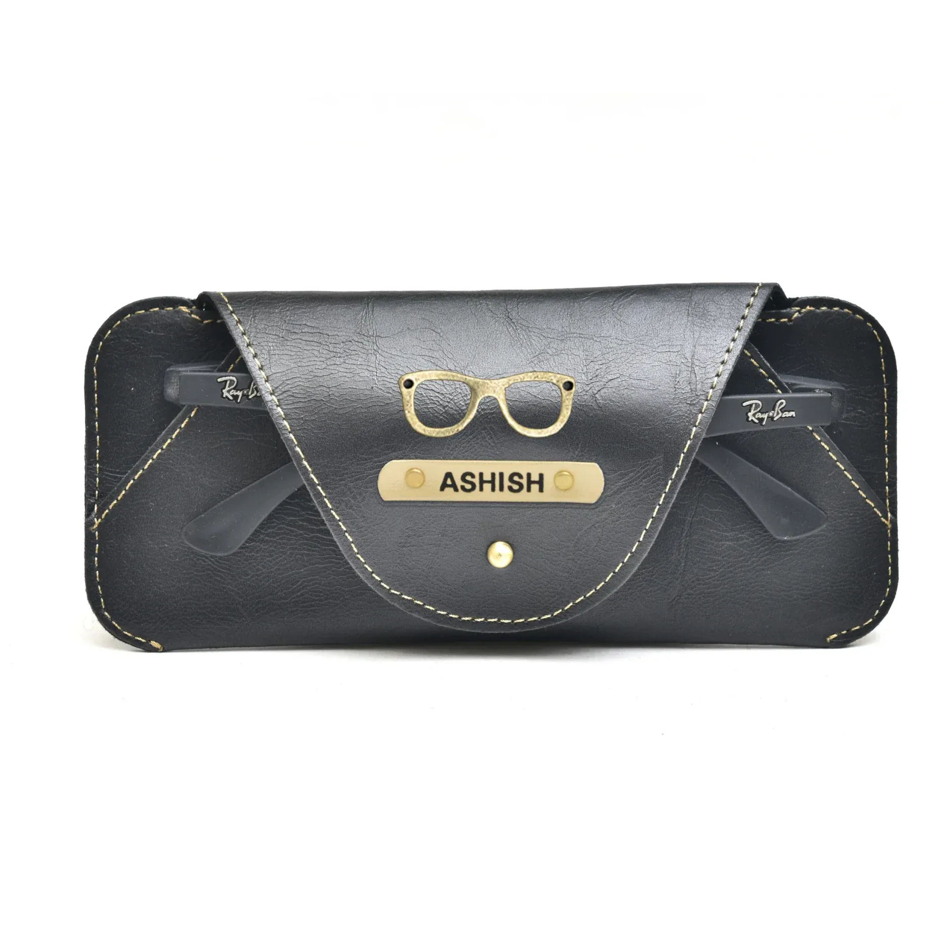 Personalized Stylish Eyewear Case - Black
