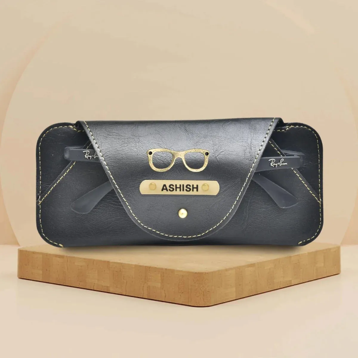 Personalized Stylish Eyewear Case - Black