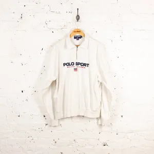 Polo Sport Ralph Lauren 90s 1/4 Zip Sweatshirt - White - L