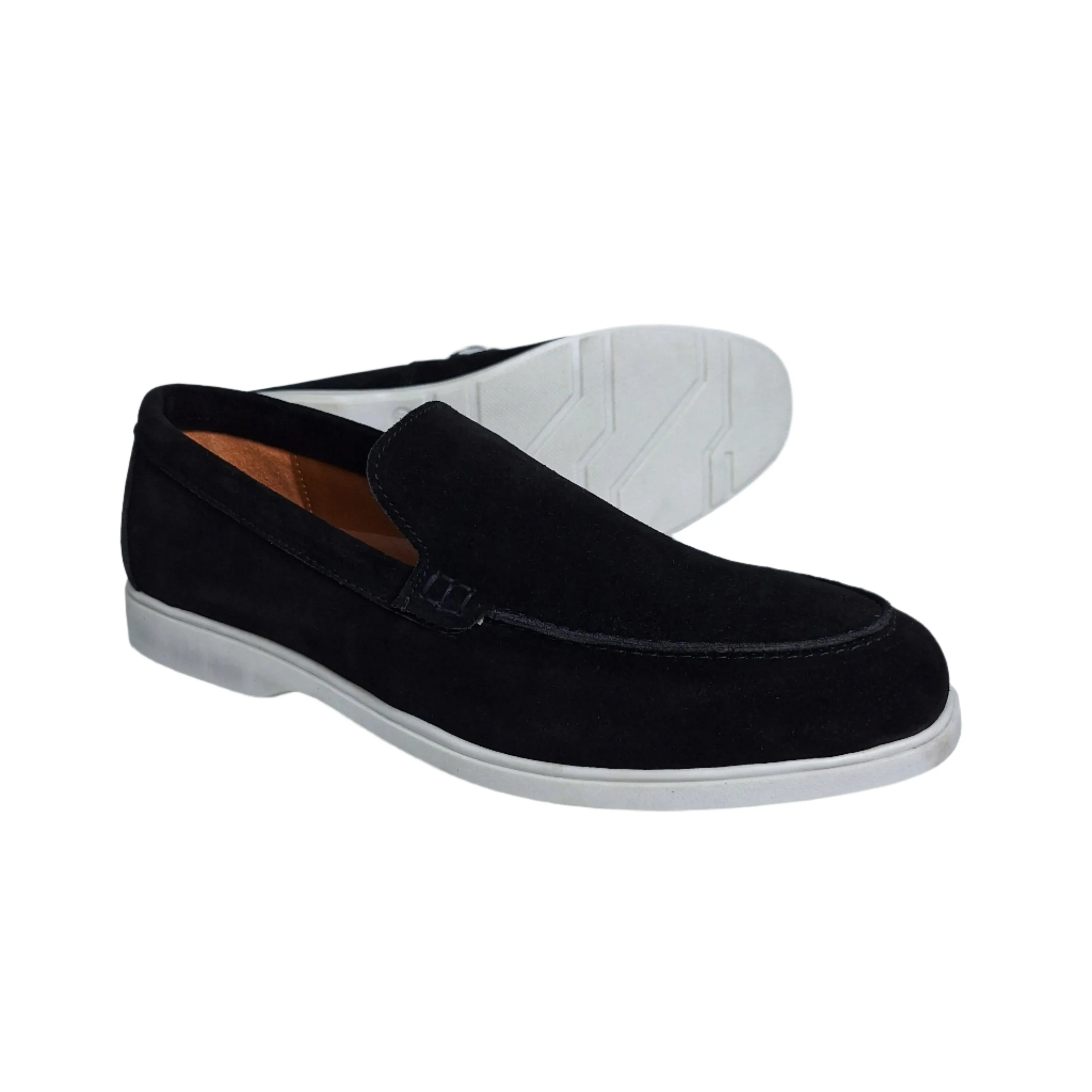 Premium Suede Old Money Loafers - BLK