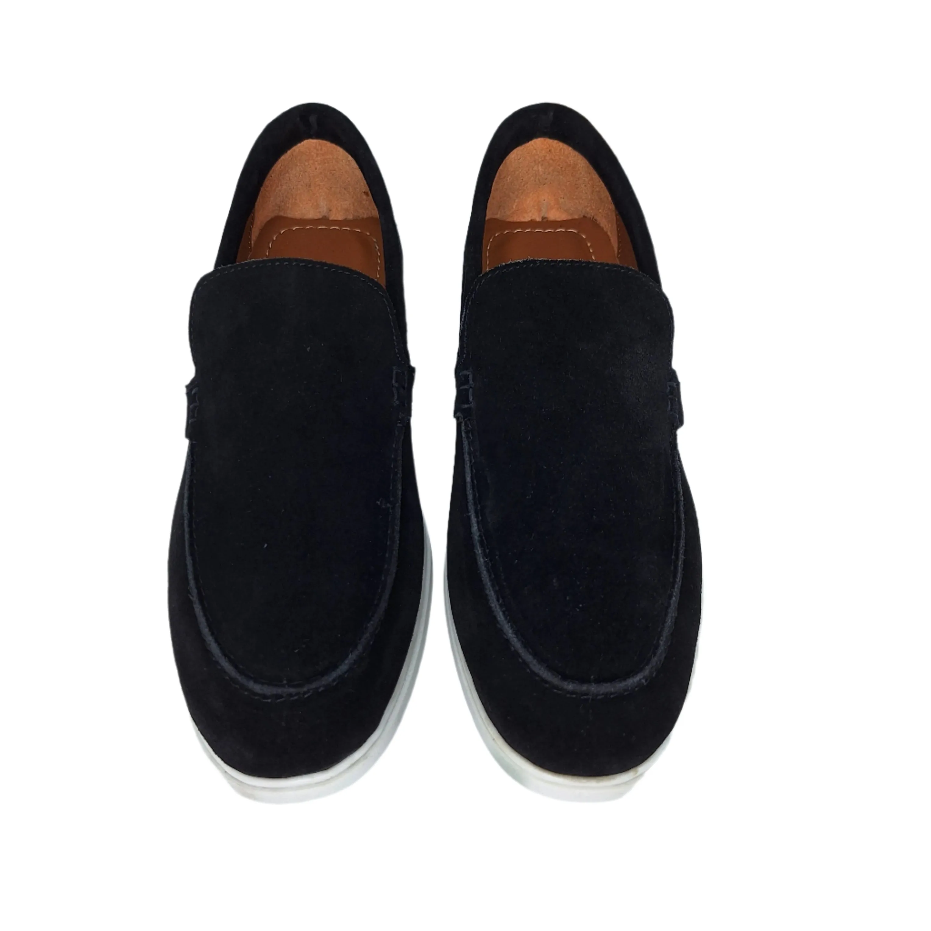 Premium Suede Old Money Loafers - BLK