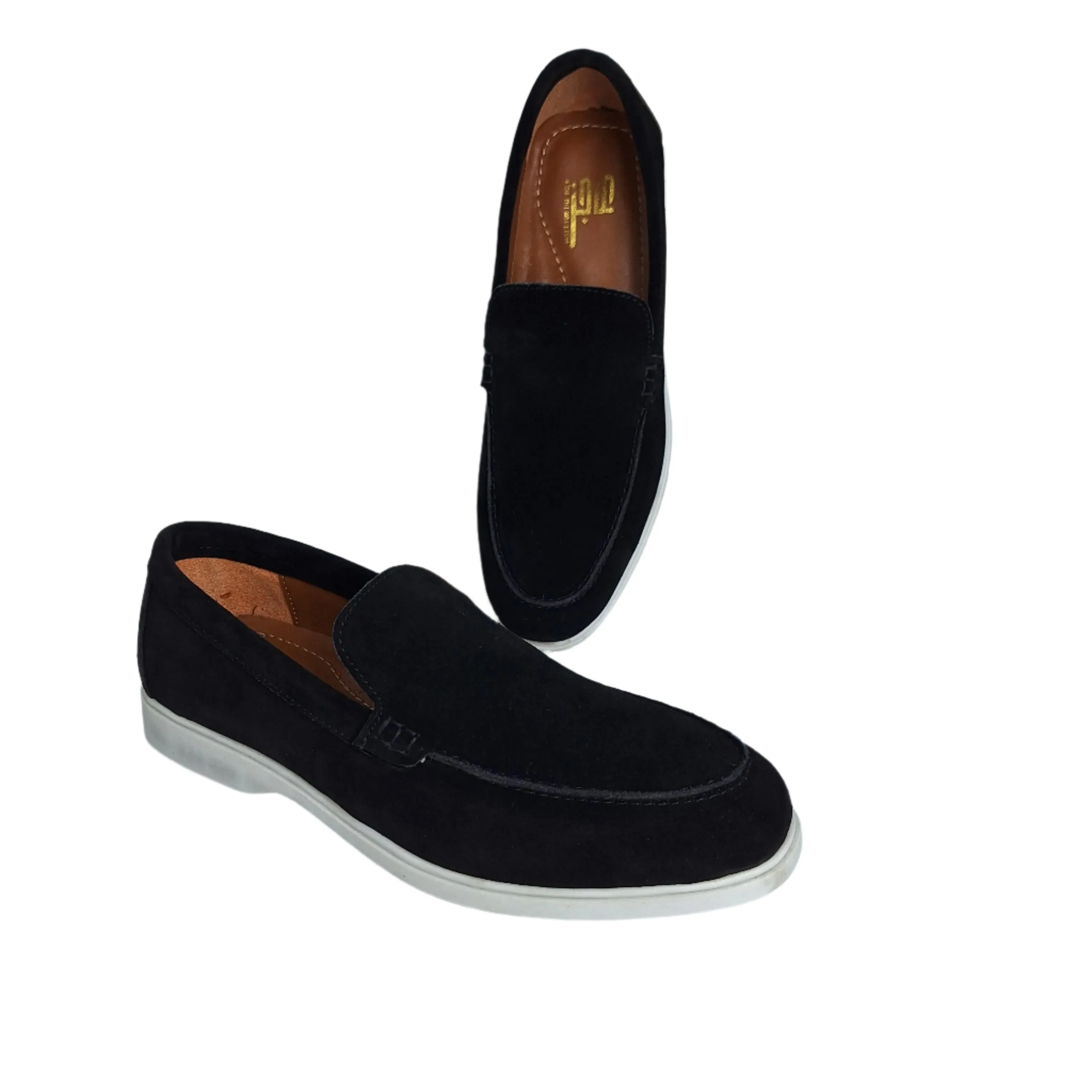 Premium Suede Old Money Loafers - BLK